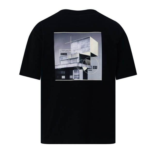 Regular fit T-shirt van zuiver katoen Model 'TE-BRUTALISM'