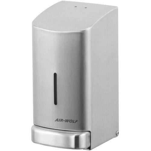 AIR-WOLF Zeep & desinfectie dispenser met drukknop - 800ml - RVS Zilver