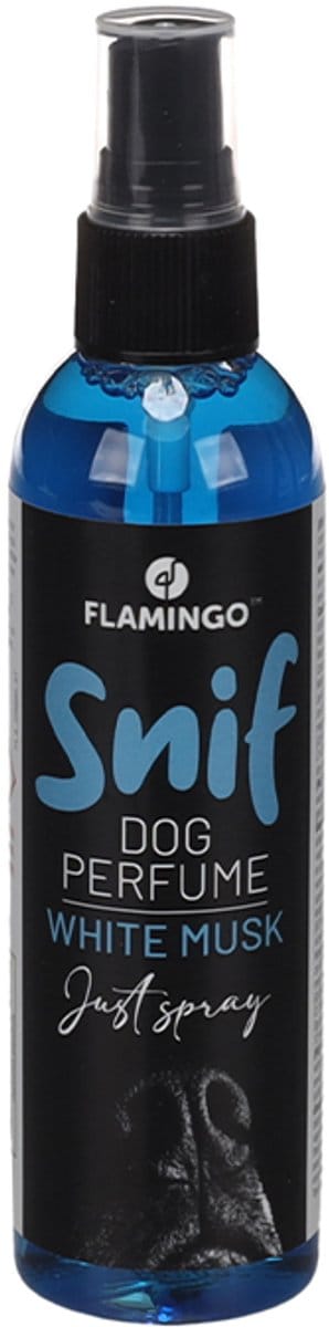 flamingo - hondengeurwater- hondenparfum - SNIF - white musk 120 ml - na regenbui of.....