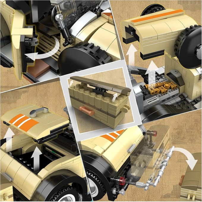 Mouldking 10115 - Rolls-Royce Phantom - Vintage - bouwpakket - bouwstenen - Bouwset - past op bekende merken