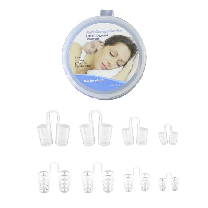 8PCS Anti-Snurken Neusdilatatoren Set Anti-snurken Oplossing Apparaten Stop Snurken Slaaphulp om te verlichten transparant