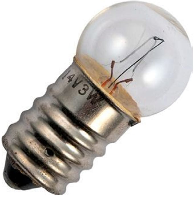 Signaallamp E14 6V 3W - 500 mAh - Per stuk - G18 Gloeilamp Ø18mm - 35mm - 2500K - Dimbaar