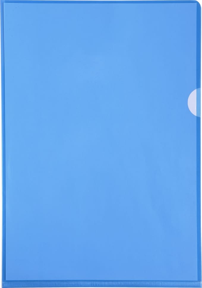 Exacompta Pak van 100 L mappen - gladde PVC 13/100e - A4 - Blauw - 661225E