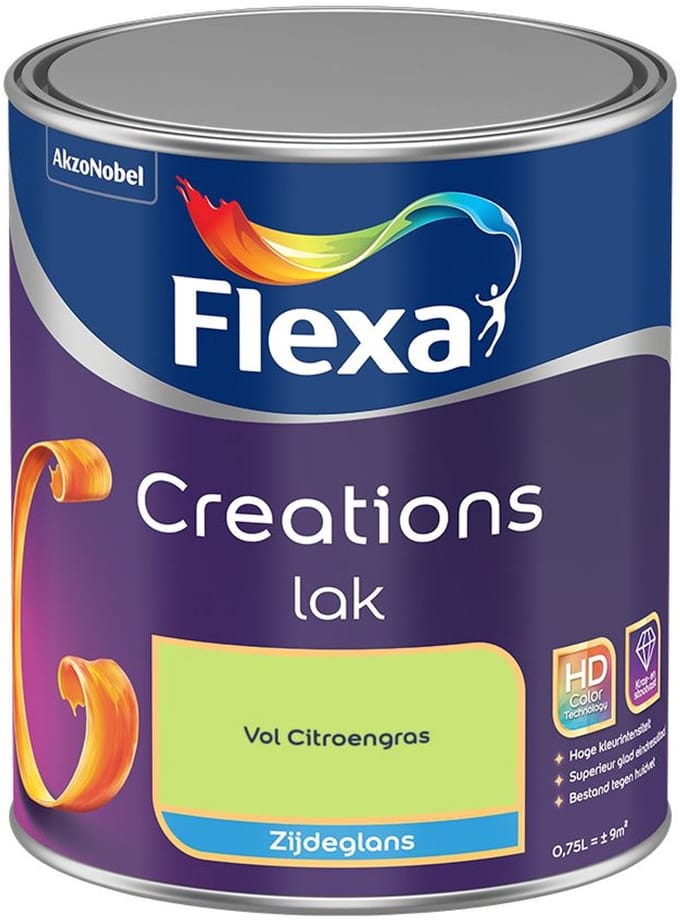 Flexa - Creations Lak Zijdeglans - Vol Citroengras - Mengverf - 750 Ml