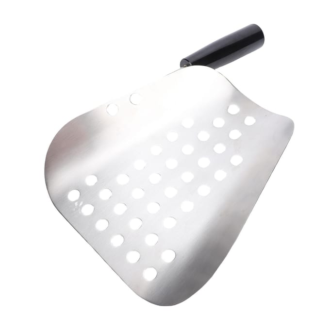 Geperforeerde Popcorn Schep Roestvrij Staal Friet Snel Vultool voor Commercieel Restaurant Bioscoop white