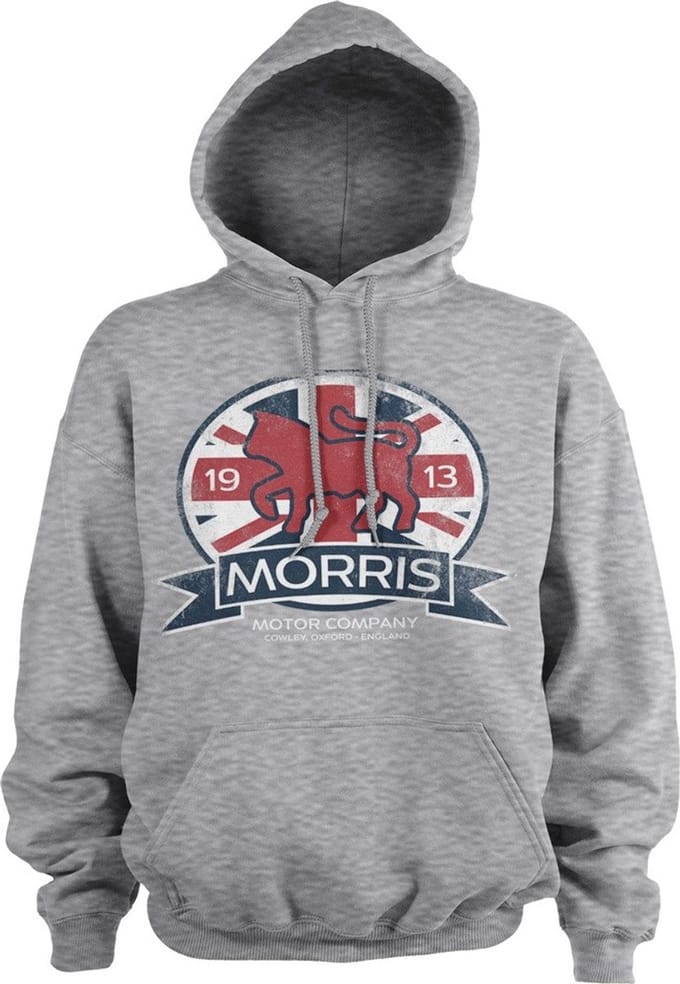 Morris Motor Co. England-hoodie, grijs gemêleerd