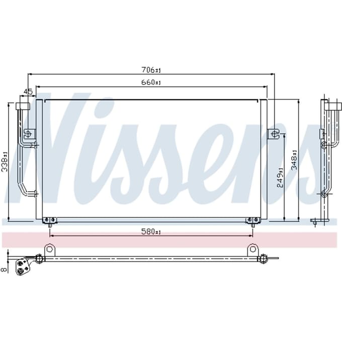 Condensator, airconditioning NISSENS 94306