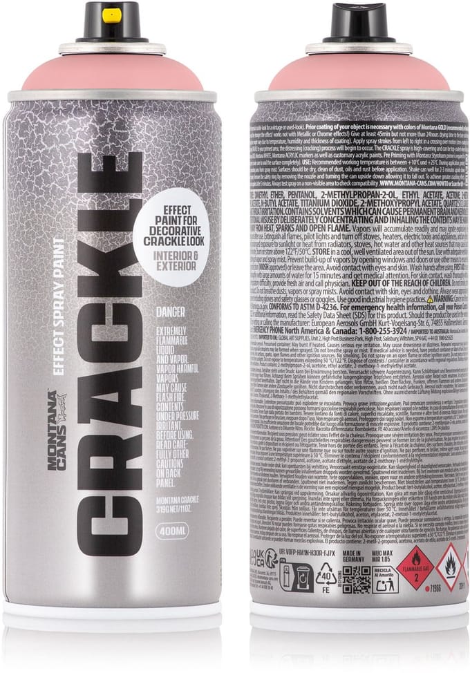 Montana CRACKLE Verf Pink Spuitbus 400ml