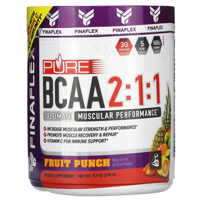 Finaflex, Pure BCAA 2:1:1, Fruit Punch, 9.7 oz (276 gr)