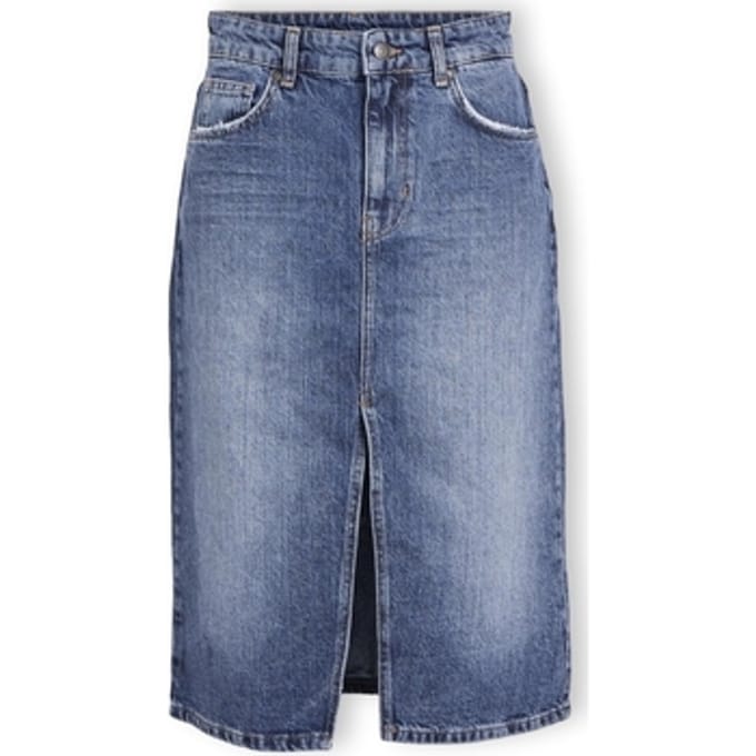 Midi-rokken Object Noos Harlow Midi Skirt - Medium Blue Denim
