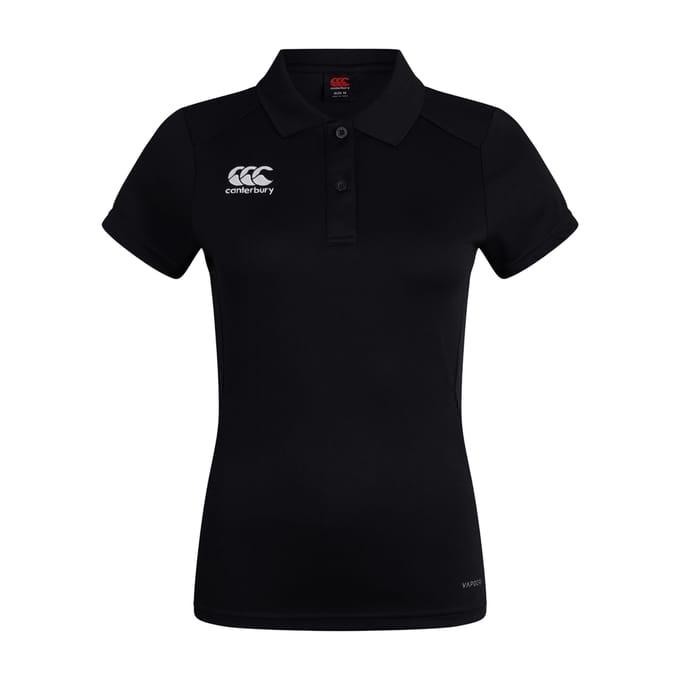 Canterbury Dames/Dames Club Dry Poloshirt (Zwart)