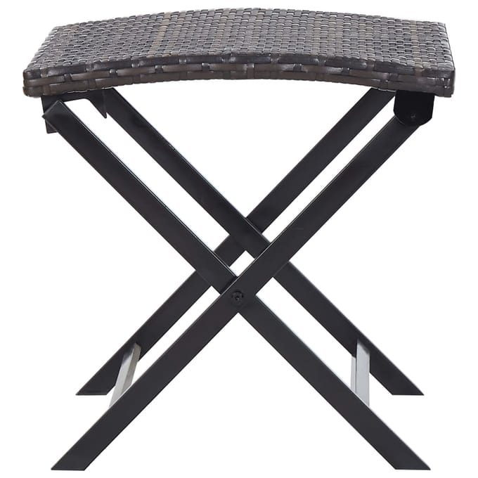 vidaXL - Kruk - inklapbaar - poly - rattan - bruin