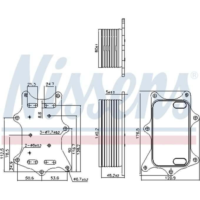 Olie radiator, motorolie NISSENS 91275