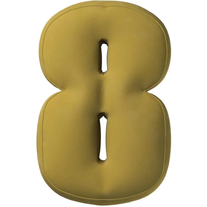 Kussen nummer 8 Yellow Tipi Posh Velvet