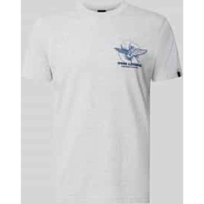 T-shirt met labelprint en ronde hals