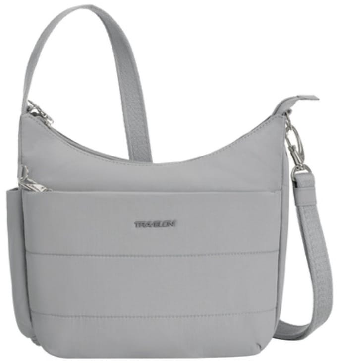Travelon Roam Medium Anti-diefstal Crossbody Tas - Lichtgrijs