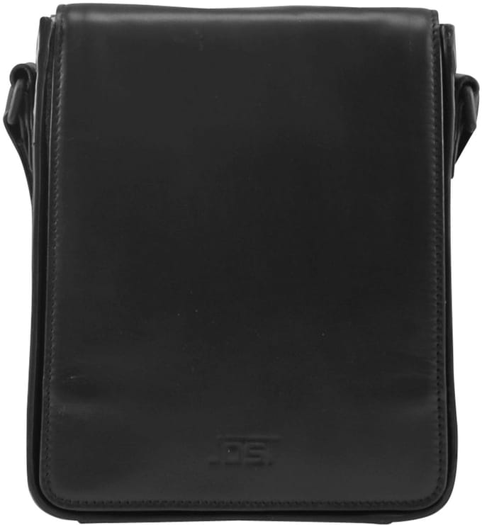 JOST Leren schoudertas Aarhus Shoulder Bag Black zwart