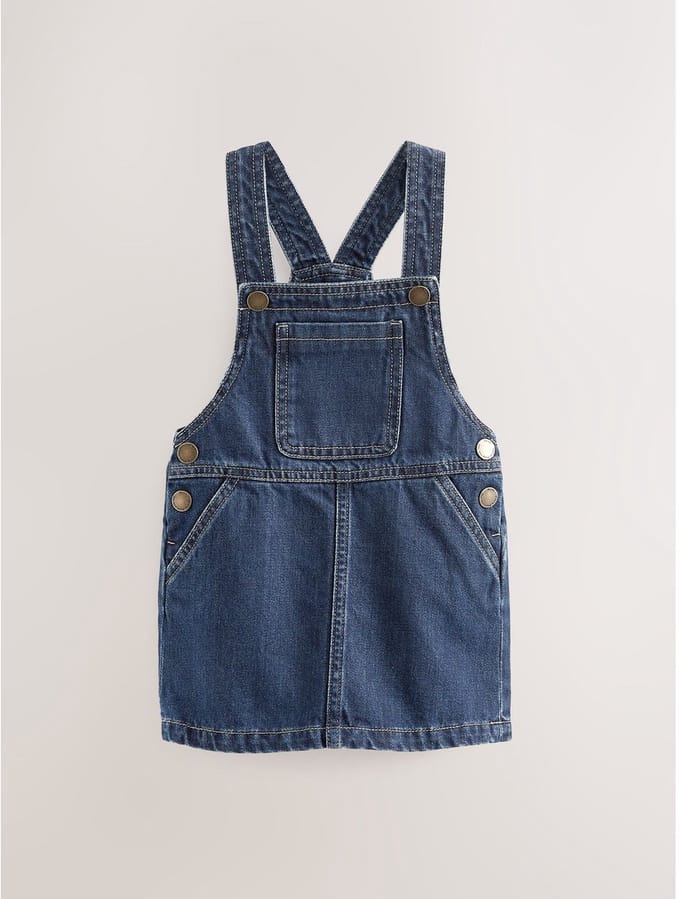 Next - Meisjes - Denim overgooier jurkje - Blauw