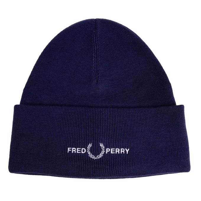 Accessories Fred Perry Graphic Beanie Hat in Navy