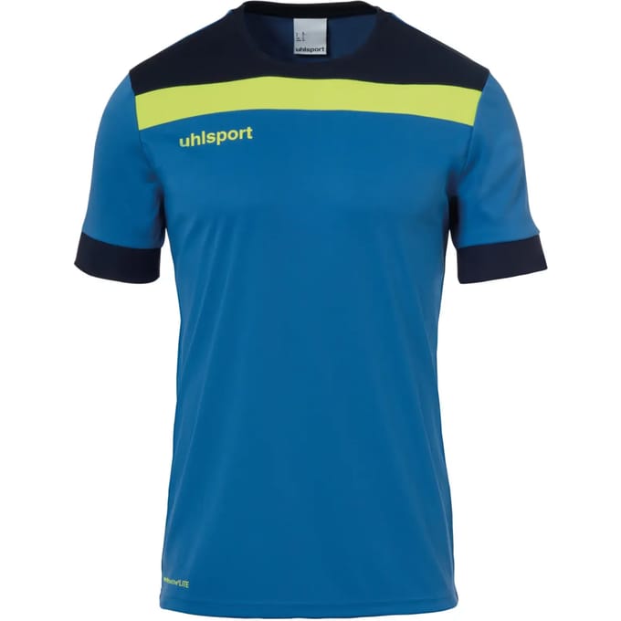Uhlsport Offence Keeperstenue Blauw Geel - Keepershandschoenen - Maat S