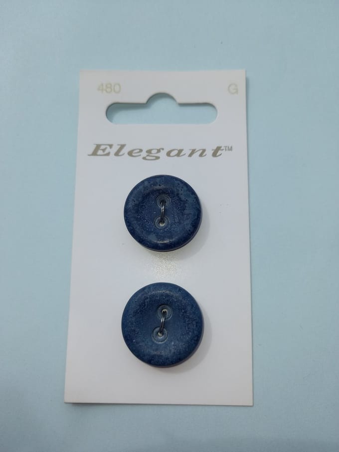 Knoop blauw rond Elegant nr. 480