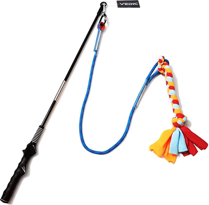 VEDIC® - Flirt pole - Hondenspeelgoed - Hondentraining - Intelligentiespeelgoed - Behendigheidspeelgoed