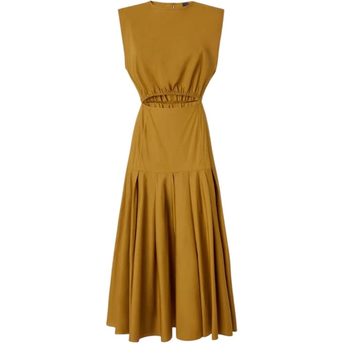 casual vrouwelijke kleding Pinko - suzzara popeline jurk - brons