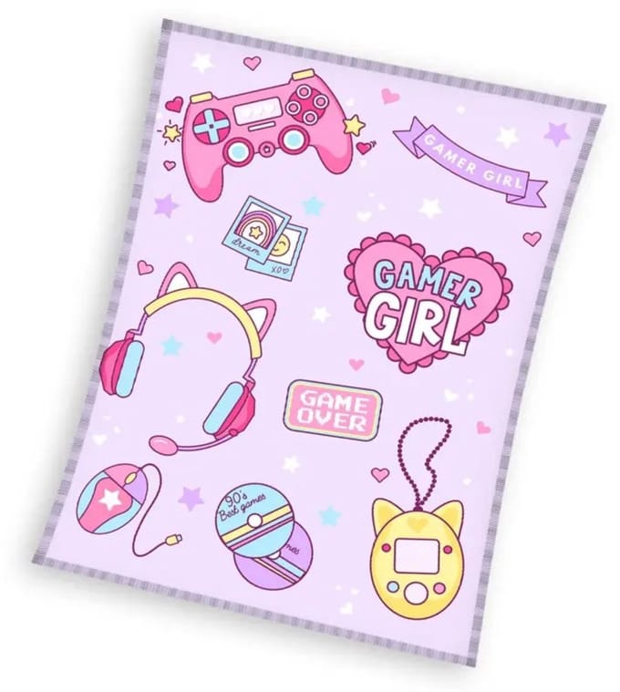 Gamer Girl fleece plaid - 130 x 170 cm