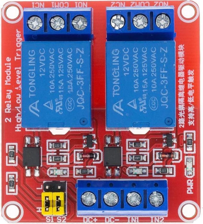 OTRONIC® 12v Relais module 2-kanaals