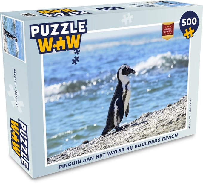 Puzzel Pinguïn aan het water bij Boulders Beach - Legpuzzel - Puzzel 500 stukjes