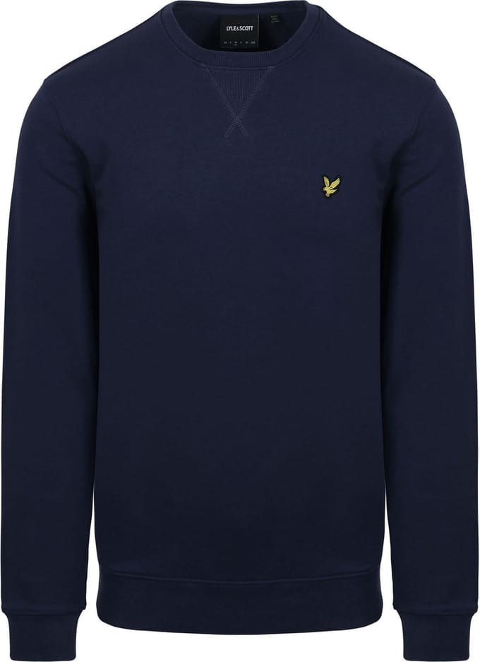 Lyle & Scott Sweat Crewneck Dark Navy - Maat XS - Heren - Sweaters