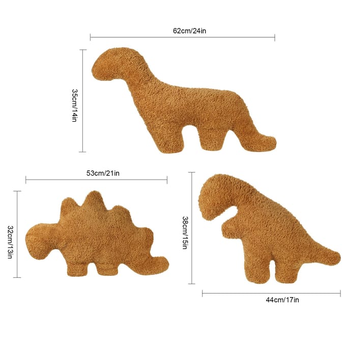 Jouet en peluche oreiller pépite marron