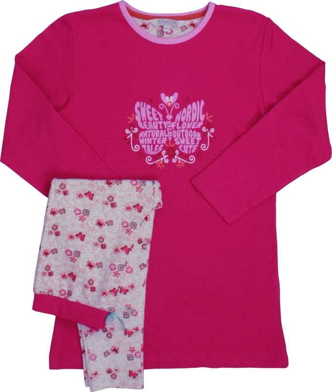 Angelfish Meisjes Pyjama - 100% Katoen - Roze - Maat 116