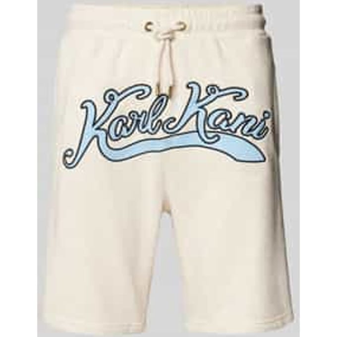 Regular fit sweatshorts met labelstitching