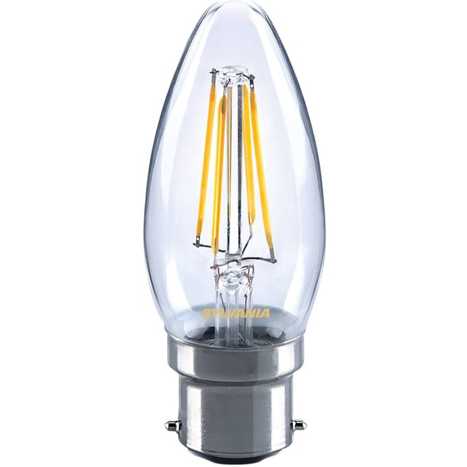 Sylvania LED kaarslamp B22 4,5W 827 helder