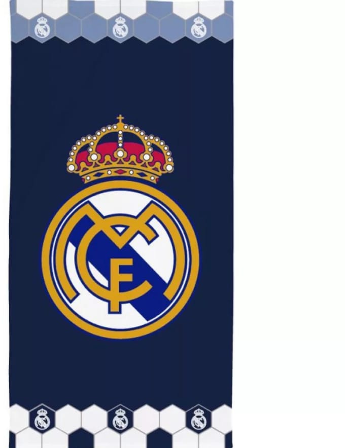Real Madrid strandlaken Royal Blue sneldrogend 70 x 140 cm - polyester