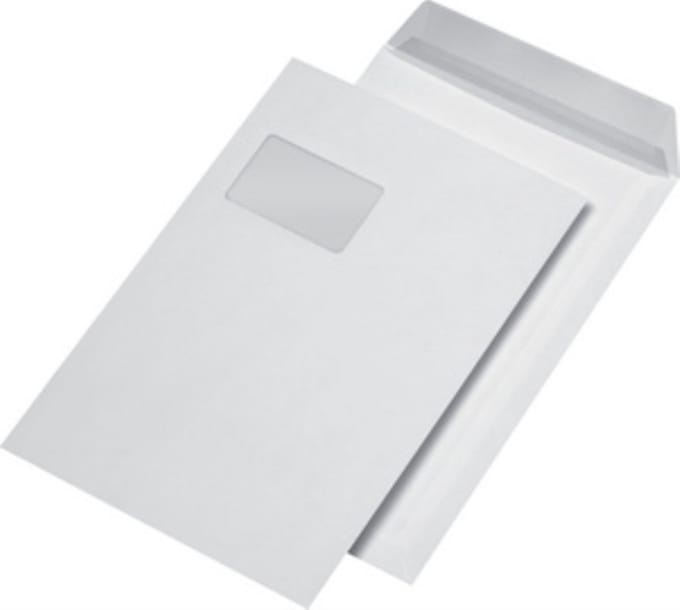 securitex enveloppen c4 wit met venster 130gr