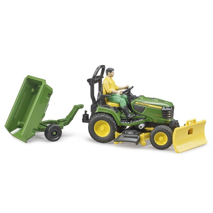 Bruder bworld John Deere gazontractor met aanhanger speelgoed