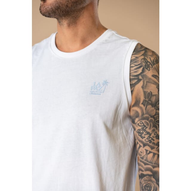 Petrol Industries - Heren Geribde singlet EstrellaSur - Wit - Maat XL