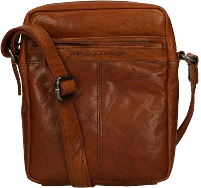 Spikes & Sparrow Bronco Kleine Schoudertas Heren - Leer - Cognac