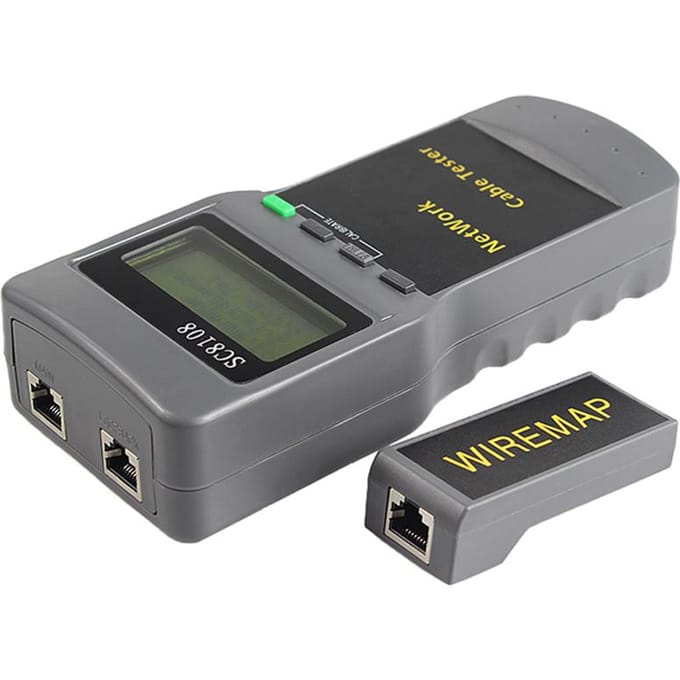 SC8108 Multifunctionele Draagbare LCD Digitale Display Netwerk Tester LAN Telefoonkabel Meter
