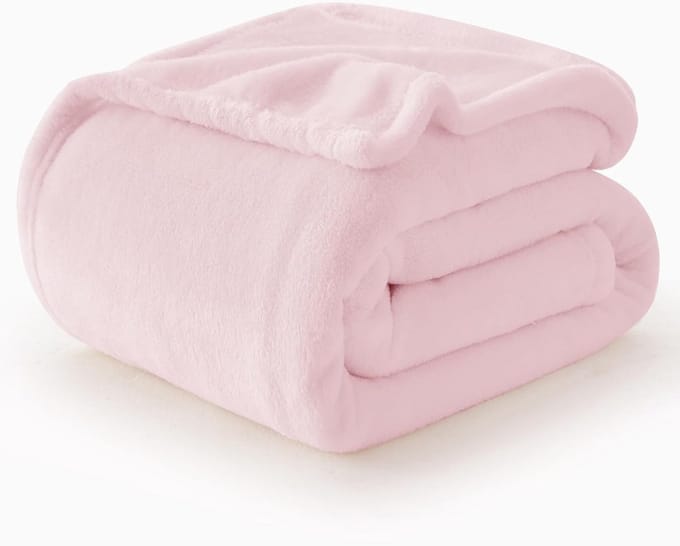 Extra Grote Fleece Deken Zacht en Warm - Sofa Plaid 150x200 cm Roze