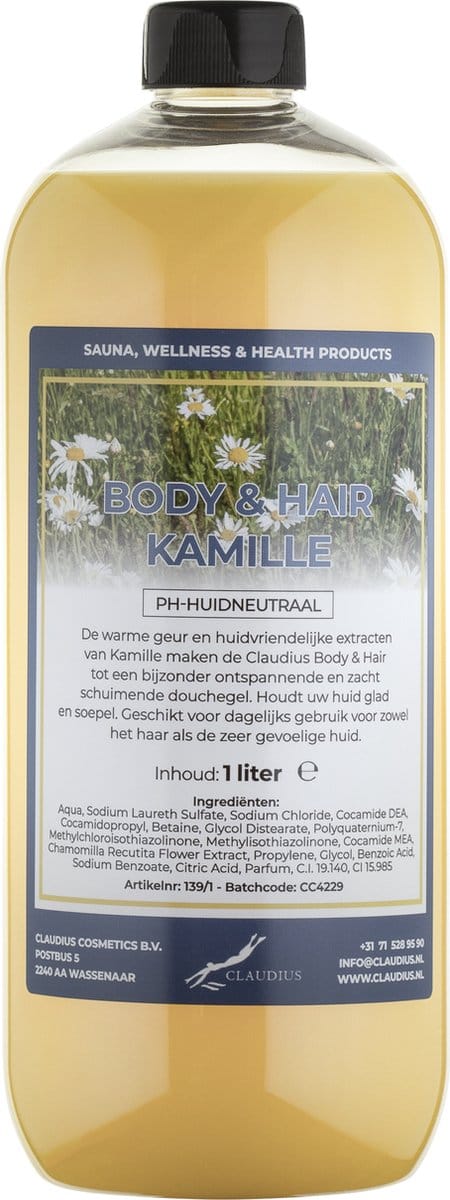 Body & Hair Kamille 1 Liter - 2 in 1 voor lichaam en haar.