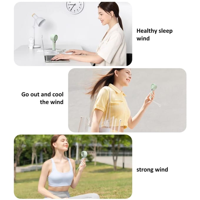 LED Display 5 Snelheden mini ventilator Draagbare Handheld Mini Scherm Display Turbo Ventilator USB Oplaadbaar koele ventilator gray