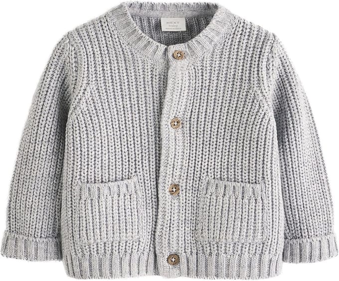 Gebreid Katoenen Cardigan voor Pasgeborenen met Knoopsluiting