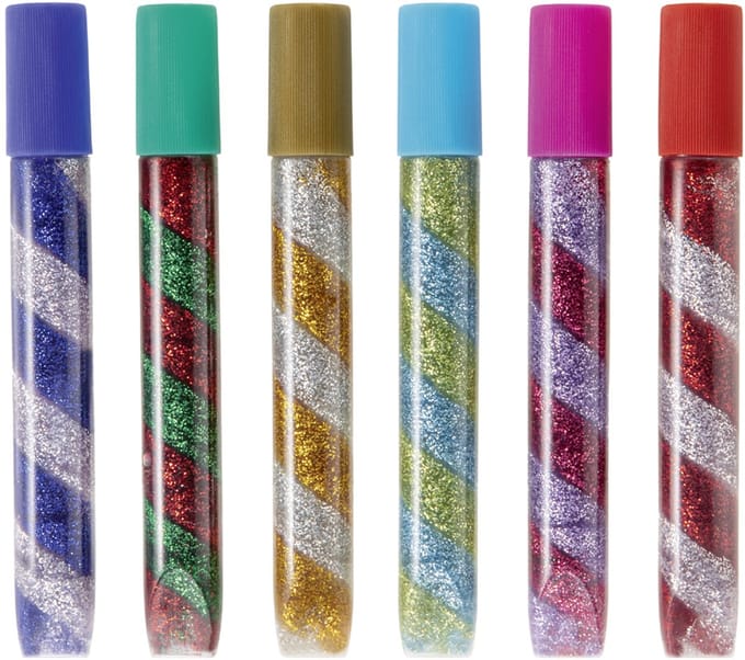 Spiraal neon glinsterlijm, geassorteerd