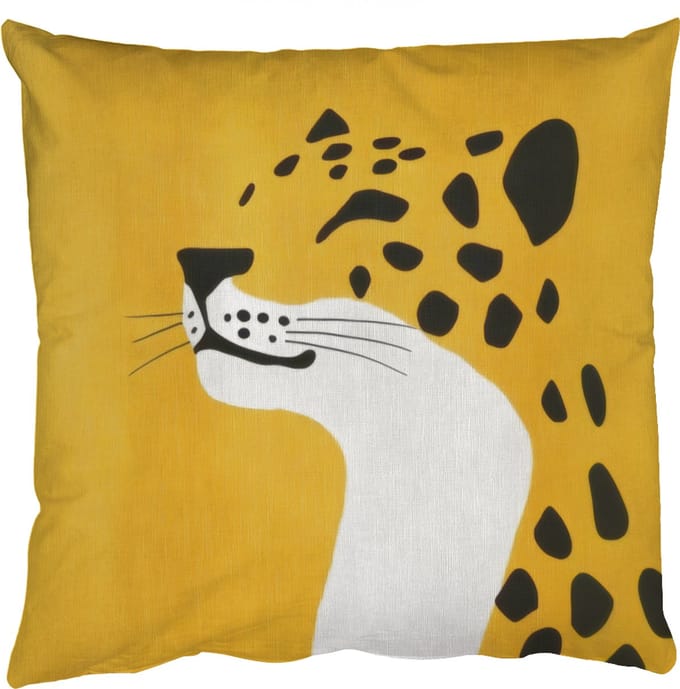 Sierkussens - Kussentjes Woonkamer - 50x50 cm - Cheetah - Illustratie - Geel