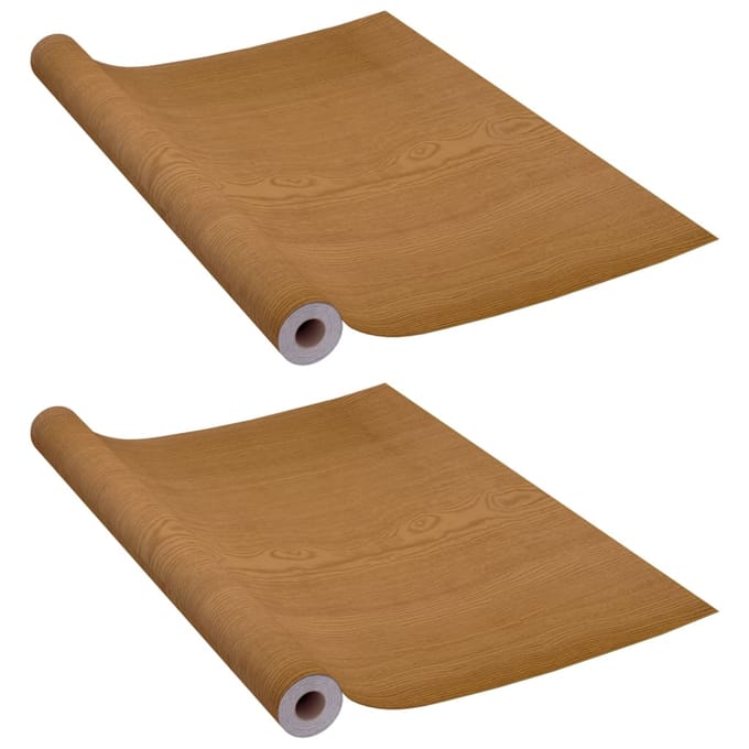 vidaXL - Deurfolies - zelfklevend - 2 - st - 210x90 - cm - PVC - lichteikenkleurig