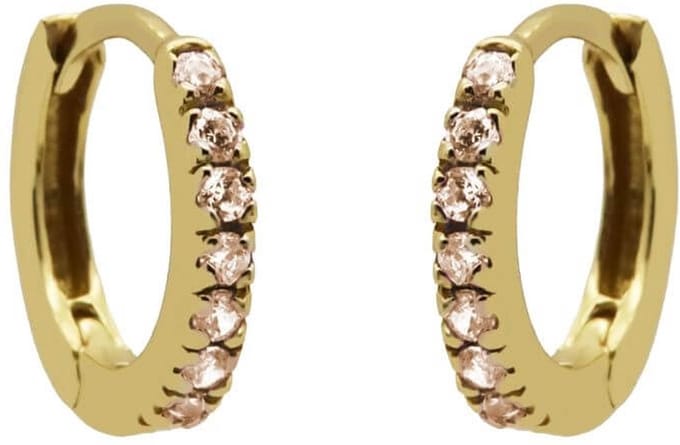 Karma Oorringen Plain Hoops Round Champaign 13 mm Goud