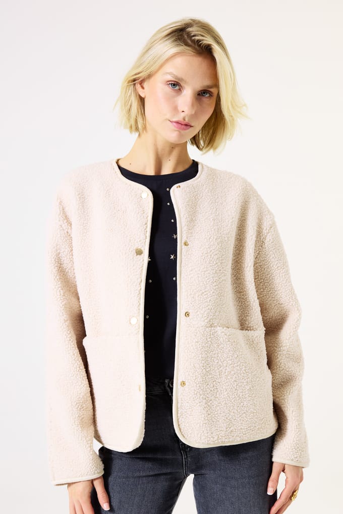 Garcia Ladies Jacket Soft Teddy Taglia: L | Giacche Outlet | Donna